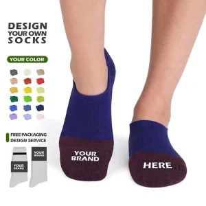 High Quality Custom No Show Knitted Socks Breathable Cotton Casual Socks Autumn Winter Low Cut Sock Custom Text