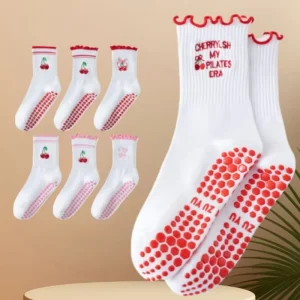 High Quality Custom Pilates Yoga Compression Socks Anti Slip Cuff Crew Youth Size Quick Dry Breathable Sports Print Print