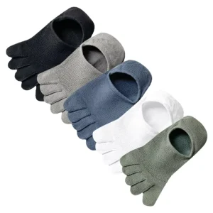 High Quality Custom Summer Thin Cotton Men’s Toe Socks Solid No Slip Men Five Toe No Show Breathable Sport Run Socks