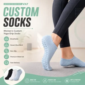 High Quality Custom Yoga Socks Non Slip Ankle Pilates Socks Gym Fitness Grip Yoga Socks for Women