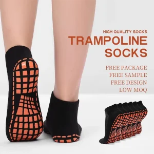 High Quality Custom Your Brand Logo OEM Indoor Playground Anti Slip Jump Socks Trampoline Park Grip Socks