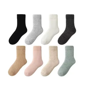 High Quality Customized Black Wool Running Socks Warm Winter Wool Socks Anti Slip Feature Direct Factory Sales Men’s Socks Logo