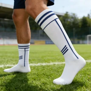 High Quality Factory Knitted Summer Breathable Nylon Multiple Colour Men’s Comfortable Football Compression Knee Socks Training