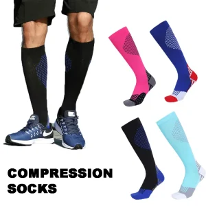 High Quality Fancy 20 30 Mmhg Private Logo Dropshipping Sport Moisture Wicking Running Nurse Polyamide Unisex Compression Socks