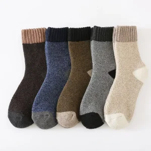 High Quality Fashion Knitted Warm Cozy Crew Custom Wool Thermal Unisex Men Winter Thick Socks