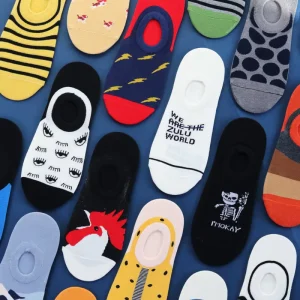 High Quality Fashion Low Cut With Logo Men Color Anti Slip Invisible No Show Socks Non Slip