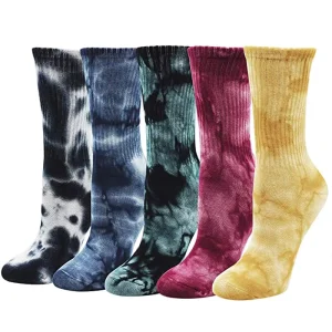 High Quality Fashion Tie Dye Printed Crew Men Socks Unique Custom Tie Dye Socks
