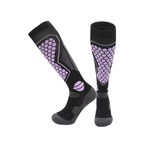 High Quality GI Winter Knitted Thick Ski Socks Cold Resistant Bottom Non Slip Geometric Pattern Quick Drying Sports Socks