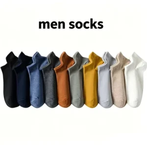 High Quality Men Cotton Ankle Socks Breathable Sweat absorbent Casual Daily Sport Style One Size