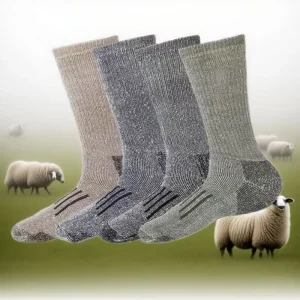 High Quality Men’s Crew Merino Wool Athletic socks Custom Design Own Logo Breathable Wool Socks