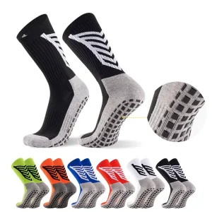 High Quality Men’s Custom Anti Slip Outdoor Sport Custom Socks Grip Bottom Thickened Soccer Football Socks