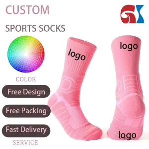 High Quality Men’s Custom Sports Socks With Logo Compression Anti Slip Breathable Moisture Wicking for Socks