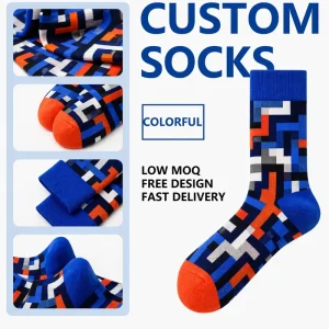 High Quality Mens Happy Crazy Colorful Cotton Funny Dress Socks for Men