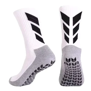 High Quality Men’s Soccer Sports Crew Grip Socks Non Slip Custom Silicone Training Football Socks Knitted Bottom Body Cuff