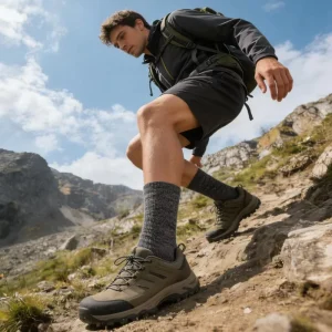 High Quality Men’s & Women’s Knitted Thick Crew Socks Polyester/Cotton Quick Dry Anti-Bacterial Breathable for Outdoor Hiking
