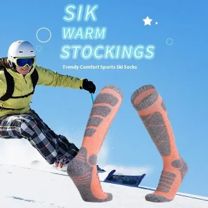 High Quality Merino Wool Outdoor Thickened Warm Socks Antibacterial Thermal Ski Climbing Hiking Crew Socks
