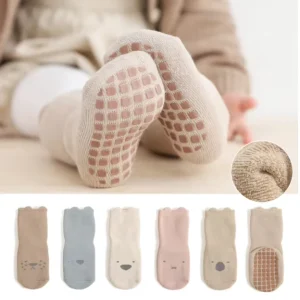 High Quality New Born Baby Socks Cute Cotton Crew Non slip Socks Boys Girls Baby Walk Winter Socks for Kids