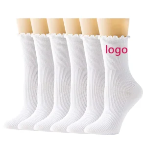 High Quality New Design Lolita Cotton Lace Slipknot Socks Women Girls Breathable Casual JK Socks Custom Logo