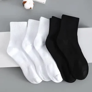 High Quality OEM Custom Logo Trendy Funny Letters Breathable Blended Men’s Mid-calf Socks