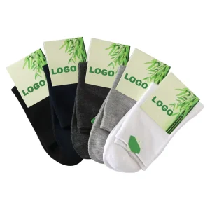 High Quality Organic Business Dress Eco Friendly Diabetic Solid Color Custom Unisex Men Crew Bamboo Fiber Viscose Bamboo Socks