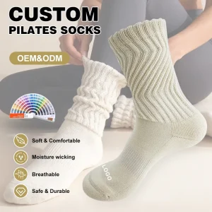 High Quality Pilates Socks Custom Logo Anti Slip Grip Yoga Dance Ballet Barefoot Pilates Socks