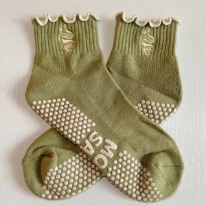 High Quality Socks Gym Pilates Anti slip Socks Custom Ruffle Pilates Grip Socks