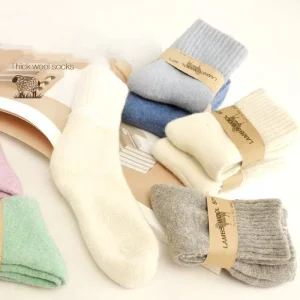 High Quality Soft Cozy Cashmere Socks Women Thermal Warm Thick Long Wool Socks for Winter