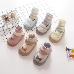 High Quality Soft Sole 0 2 Years Old Baby Non Slip Socks Bowknot New Born Baby Socks