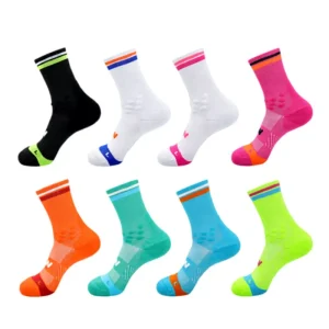 High Quality Sport Knitted Socks for Men Running Standard Thickness Cotton Spring Season Knee High Anti Slip Breathable