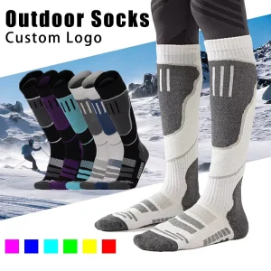 High Quality Sport Performance Anti slip Thermal Guard Shin Socks Gel Lenz Heated Merino Snow Ski Knee Socks