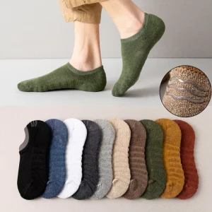 High Quality Spring Casual Low Cut No Show Non Slip Breathable Comfortable Men’s Cotton Knit Invisible Socks