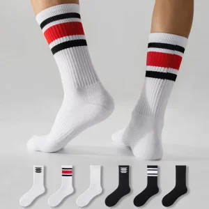 High Quality Summer Knitted Knee High Thick Socks Custom Printing Logo Soft Skin Friendly for Children Youth Men Women