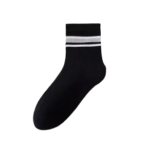 High Quality Summer Socks Organic Business Dress Eco Friendly Solid Color Custom Unisex Men Crew Bamboo Socks with Stripes