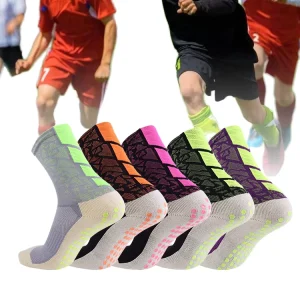 High Quality Thai Soccer Wear Men’s Youth Crew Ankle Socks with Anti-Slip Breathable Feature Solid Design Autumn Football