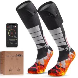 High Quality USB Battery Operated Self Heated Children’s Knee High Sport Cotton Socks Winter Calcetines Camping Skiing Free
