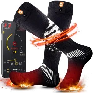High Quality USB Battery Operated Self Heated Sport Cotton Socks Winter Youth Eco Friendly Camping Skiing Knee High
