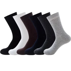 High Quality Unisex Bamboo Fiber Crew Socks Plain Color Anti Slip Bottom for Men and Women Business Formal Dress