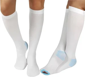 High Quality Unisex Knee High Stockings Ted Hose Socks 15 20 MmHg Moderate Level Anti Embolism Compression Stockings Custom Logo