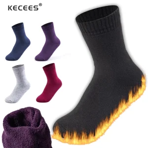 High Quality Warm Breathable Full Terry Cotton Socks for Women 5 Colors for Daily Use in Winter