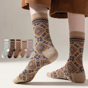 High Quality Winter Thick Terry Warm Fluffy Women’S Socks Retro Design Socks