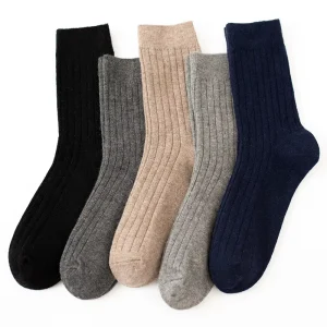 High Quality Winter Thick Warm Wool Men Sports Socks Solid Color Thermal Men Wool Socks