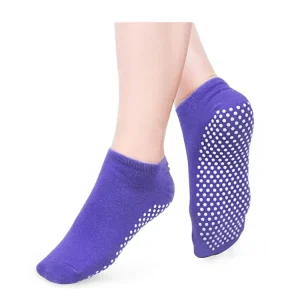 High Quality Yoga Grip Custom Beautiful Solid No Show Pilates Socks Popular Athletic Anti Slip Reformer Cotton Pilates Socks