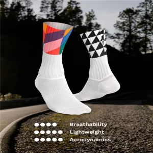 High Quality and Comfortable Breathable Sweat Absorbing Quick Dry Fashion Custom Logo Sports Aero Cycling Socks Men