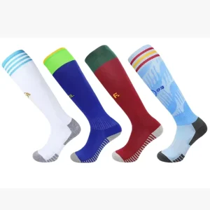 High Tube Summer Crew Sports Socks for Adults Children Soccer Football Thin Absorb Sweat Bottom Logo Position