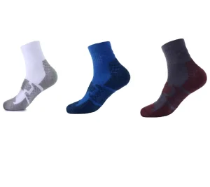 High quality Crew Polyester cotton Blend Ankle Men’s Socks Custom logo Compression Sports Soccer Grip Anti Bacterial Quick Dry