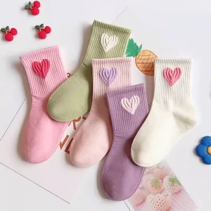 High-quality Pink Heart Children’s Socks Are Comfortable, Fashionable and Long-lasting Lively Baby Socks