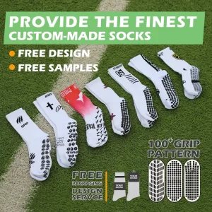 Hot Sell Personalized Non Slip Grip Socks Logo Custom Crew Football Sock Anti Slip Sports Soccer Football Sox