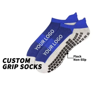 Hot Selling Breathable Elastic Non Slip Ankle Socks Cotton Comfort Grip Football Knitting Custom Logo Bottom Autumn Socks