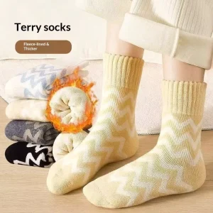 If You Can Read This Socks Women’s Knitted Extra Thick Terry Polyester Fleece lined Mid Calf Winter Warm Sleep Floor Long Socks