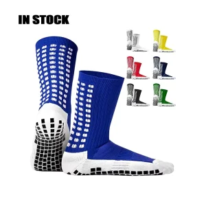 In Stock Unisex Grip Crew Soccer Sport Sock Non slip Soccer Men Grip Socks Anti slip Football Socks